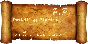 Patkány Placida névjegykártya